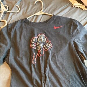 Nike Black T-Shirt with Mascot Graphic